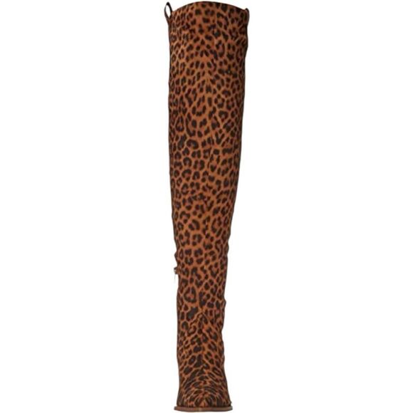 Jessica Simpson Zeana Leopard Print Suede Knee-High Boots - Picture 2 of 14